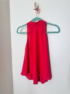 Zara Basic Collection Hot Pink Open Back Halter Swing Top Blouse - Size Small